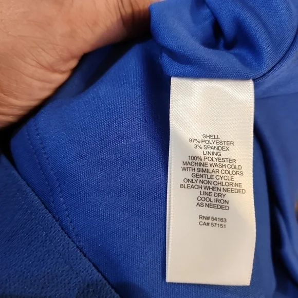 𝅺ELIZA J. Womens Blue Flutter Sleeve V Neck Tie Back Shift Dress Size 6 - Picture 12 of 14